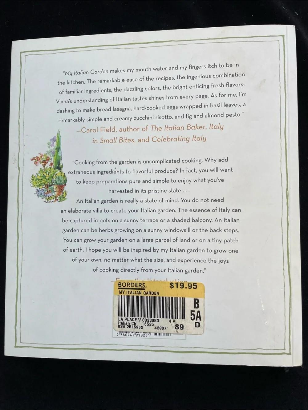 My Italian Garden: More than 125 Seasonal Recipes from a Garden Insp - VERY GOOD
